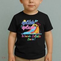 Splish Splash Bash Waterslide Summer Pool Birthday Party Toddler T-Shirt thumb 2