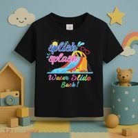 Splish Splash Bash Waterslide Summer Pool Birthday Party Toddler T-Shirt thumb 3