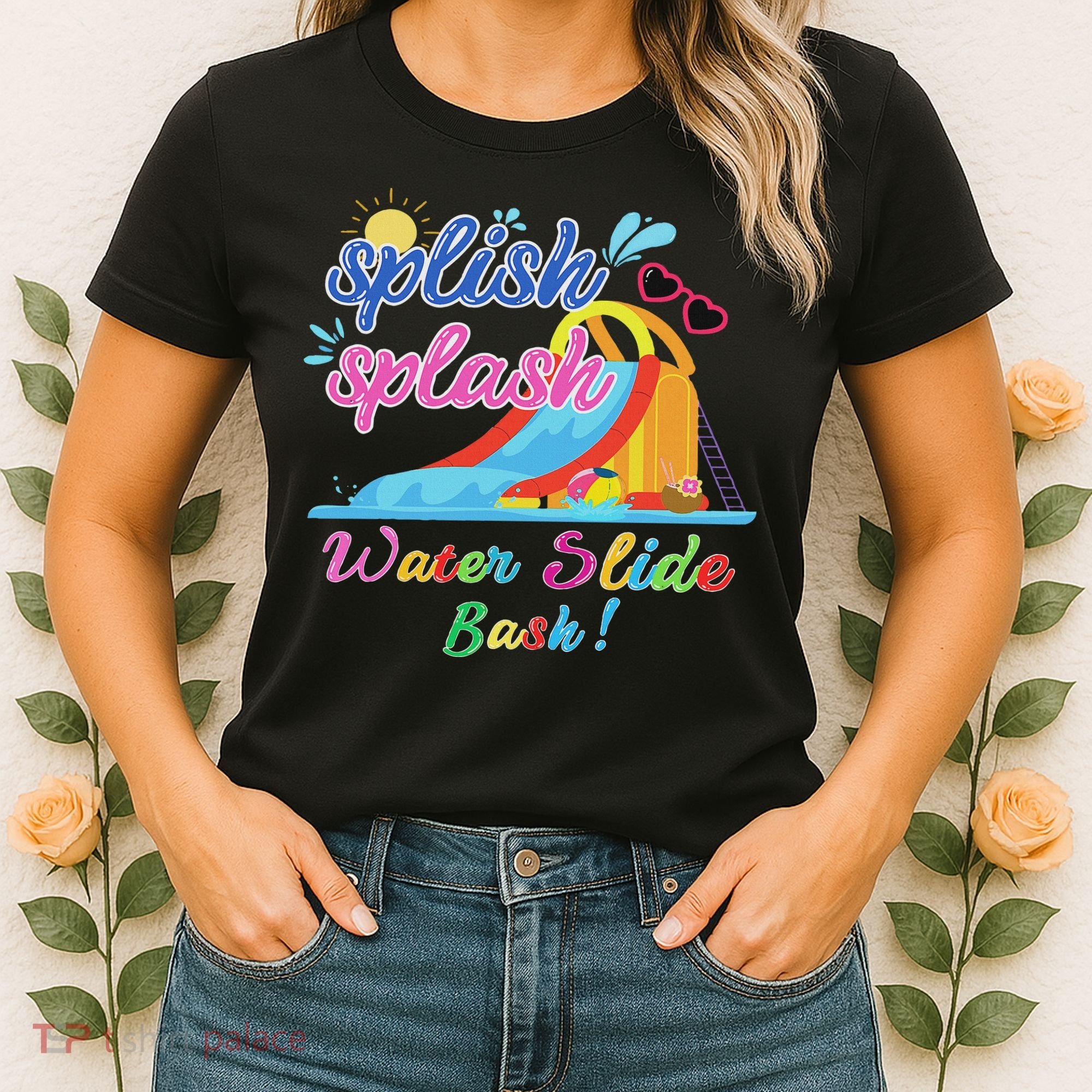 Splish Splash Bash Waterslide Summer Pool Birthday Party Women's T-Shirt