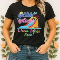 Splish Splash Bash Waterslide Summer Pool Birthday Party Women's T-Shirt thumb 2