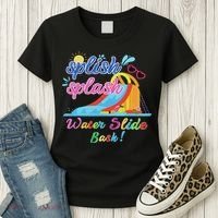 Splish Splash Bash Waterslide Summer Pool Birthday Party Women's T-Shirt thumb 3