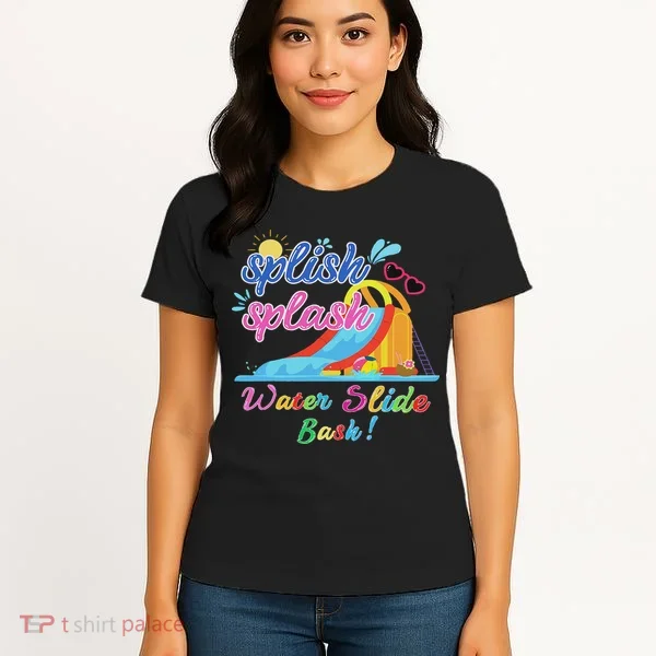 Splish Splash Bash Waterslide Summer Pool Birthday Party Women's T-Shirt