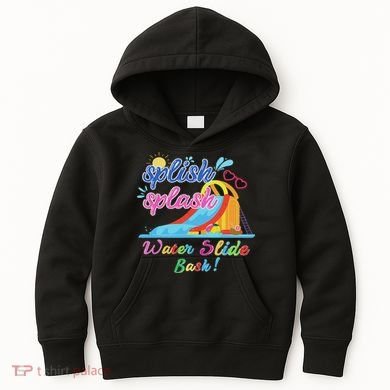 Splish Splash Bash Waterslide Summer Pool Birthday Party Kids Hoodie