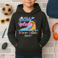Splish Splash Bash Waterslide Summer Pool Birthday Party Kids Hoodie thumb 2