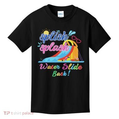 Splish Splash Bash Waterslide Summer Pool Birthday Party Kids T-Shirt