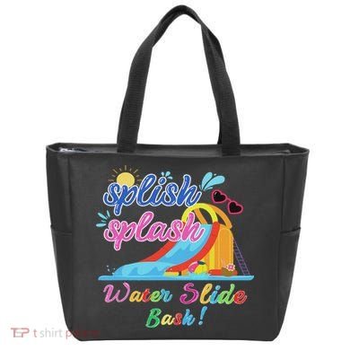 Splish Splash Bash Waterslide Summer Pool Birthday Party Tote Bag