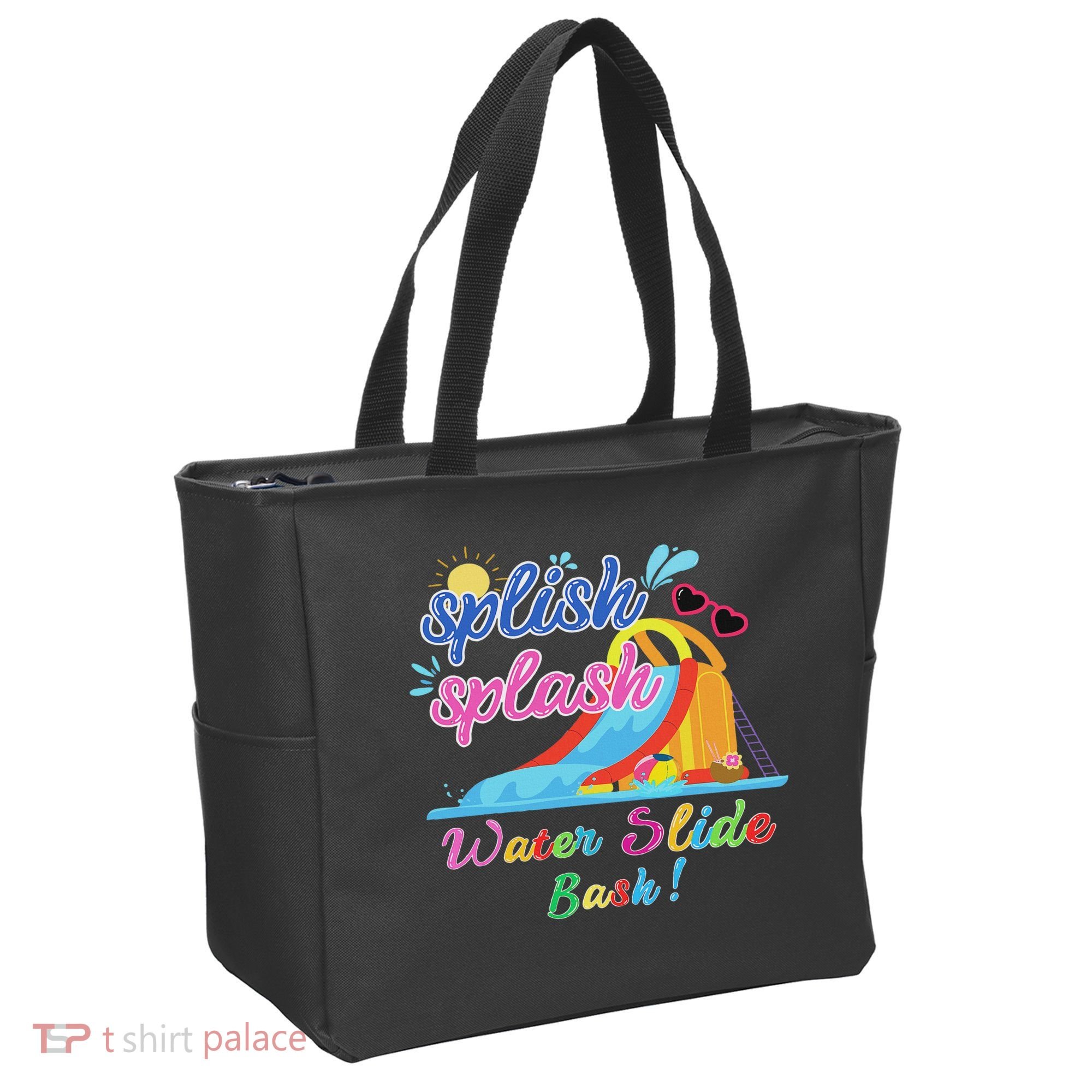 Splish Splash Bash Waterslide Summer Pool Birthday Party Tote Bag