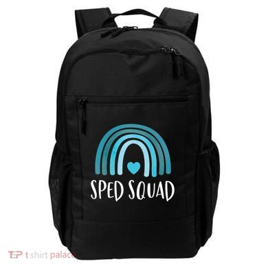 Sped Squad Boho Rainbow Teacher Special Education Funny Gift Backpack