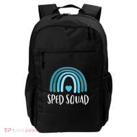 Sped Squad Boho Rainbow Teacher Special Education Funny Gift Backpack thumb 0