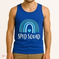 Sped Squad Boho Rainbow Teacher Special Education Funny Gift Tank Top thumb 3