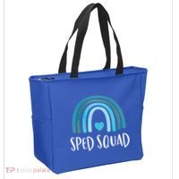 Sped Squad Boho Rainbow Teacher Special Education Funny Gift Tote Bag thumb 2