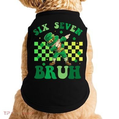 Six Seven Bruh St Patricks Day 6-7 Meme 67 Doggie Tank