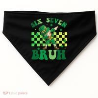Six Seven Bruh St Patricks Day 6-7 Meme 67 USA-Made Doggie Bandana thumb 0