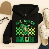 Six Seven Bruh St Patricks Day 6-7 Meme 67 Hoodie thumb 4