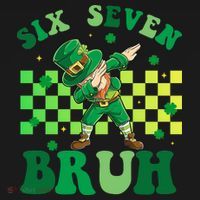 Six Seven Bruh St Patricks Day 6-7 Meme 67 Button thumb 1
