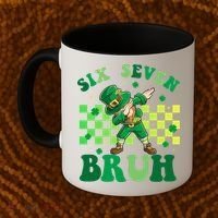 Six Seven Bruh St Patricks Day 6-7 Meme 67 Coffee Mug thumb 2