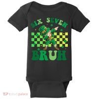 Six Seven Bruh St Patricks Day 6-7 Meme 67 Baby Bodysuit thumb 0