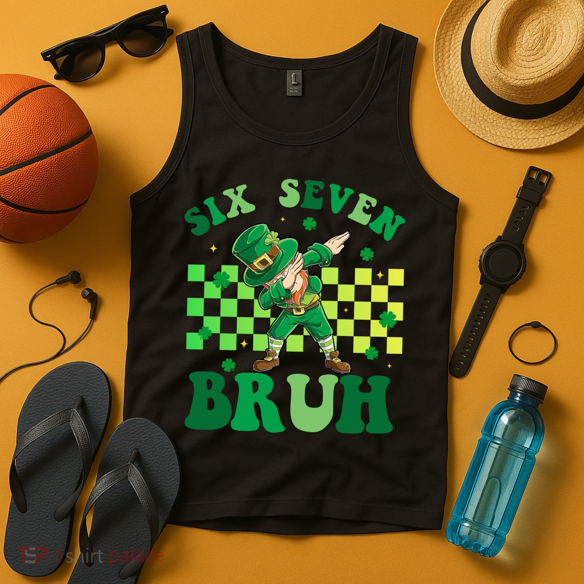 Six Seven Bruh St Patricks Day 6-7 Meme 67 Tank Top