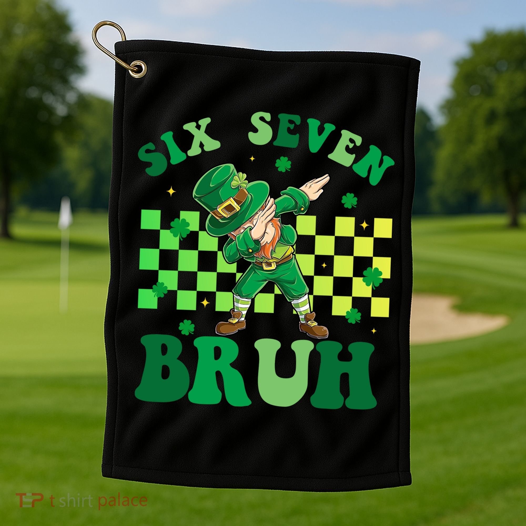 Six Seven Bruh St Patricks Day 6-7 Meme 67 Golf Towel