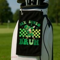 Six Seven Bruh St Patricks Day 6-7 Meme 67 Golf Towel thumb 2