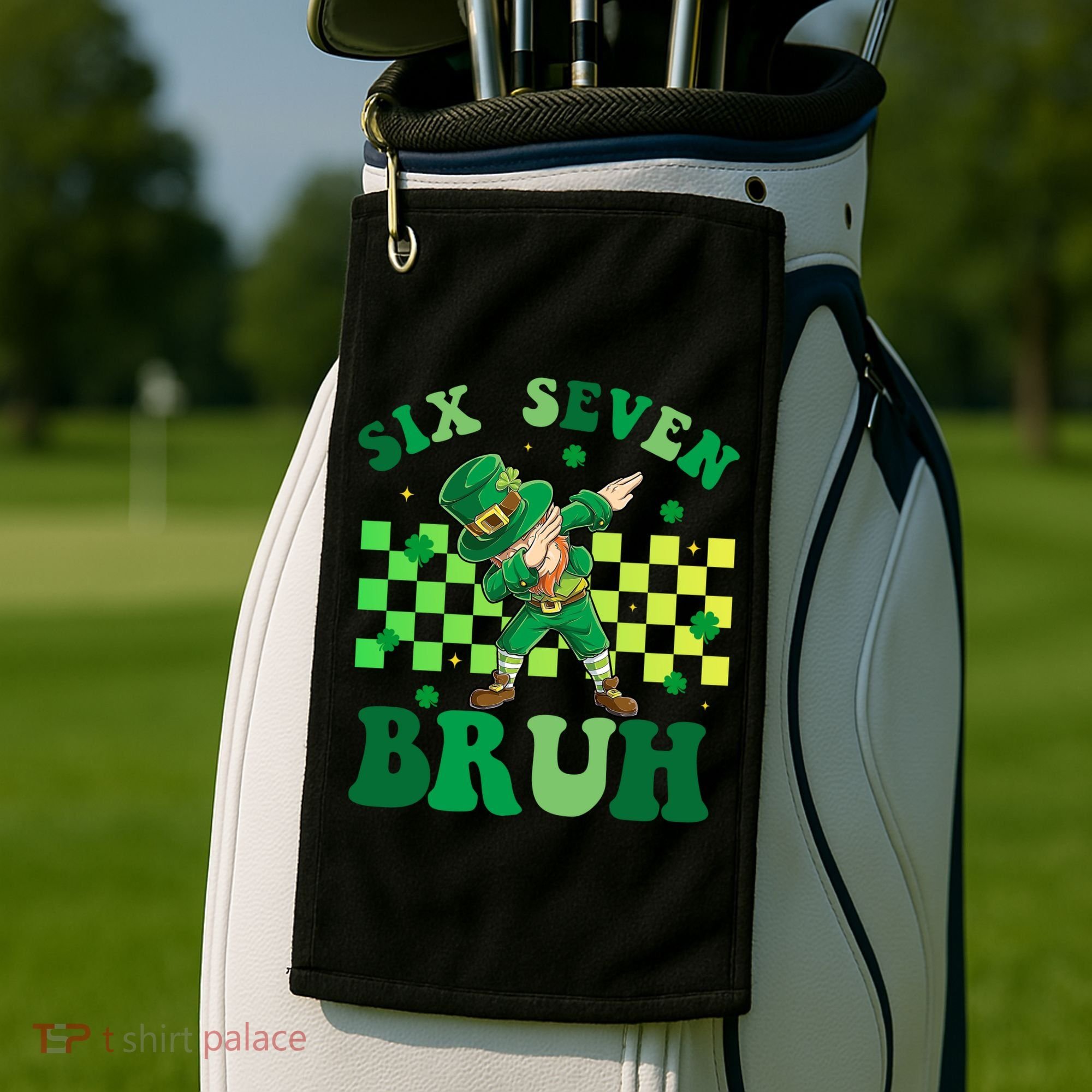 Six Seven Bruh St Patricks Day 6-7 Meme 67 Golf Towel