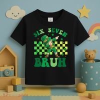 Six Seven Bruh St Patricks Day 6-7 Meme 67 Toddler T-Shirt thumb 3
