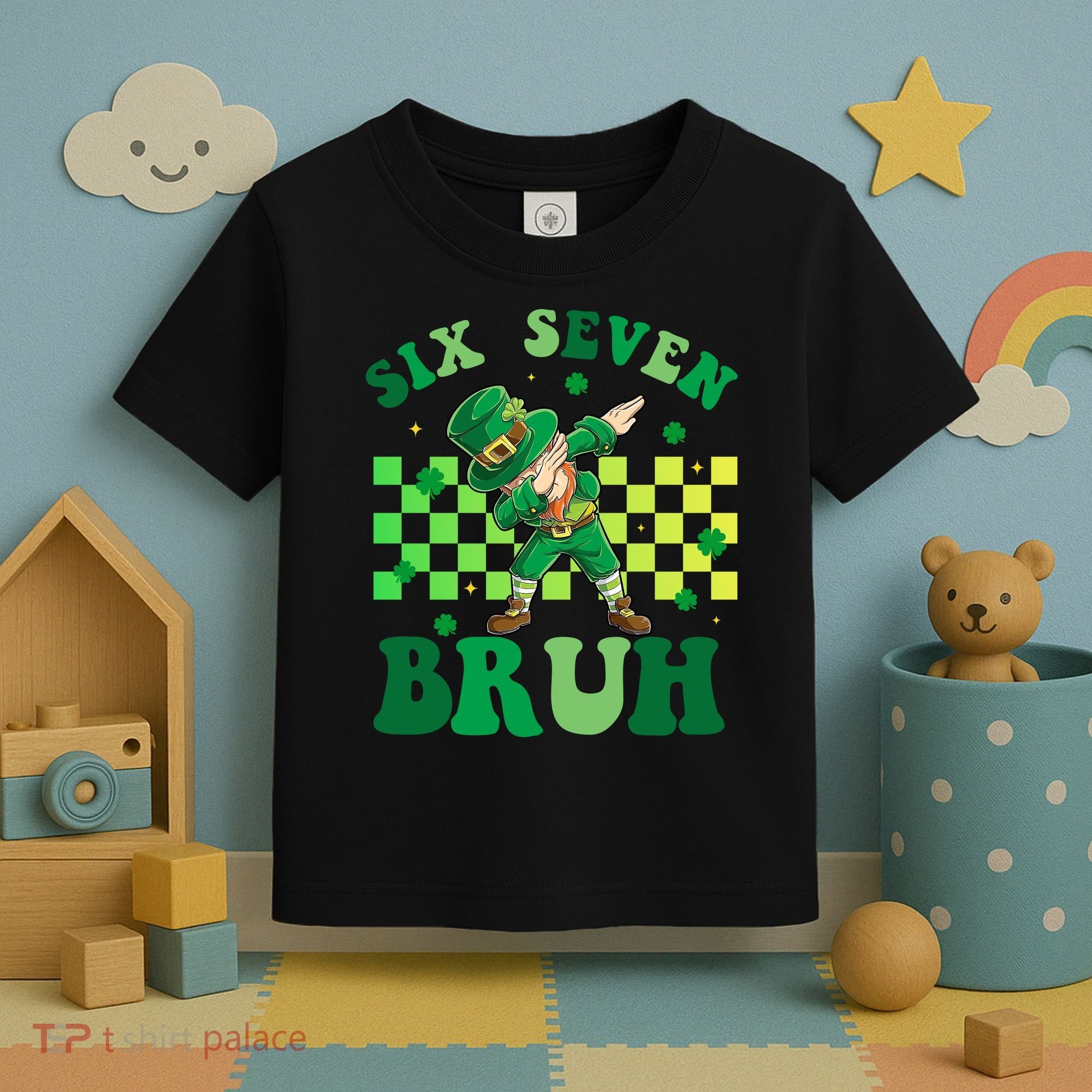 Six Seven Bruh St Patricks Day 6-7 Meme 67 Toddler T-Shirt