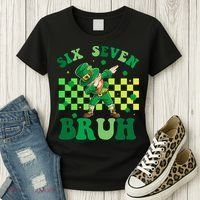 Six Seven Bruh St Patricks Day 6-7 Meme 67 Women's T-Shirt thumb 3