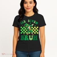 Six Seven Bruh St Patricks Day 6-7 Meme 67 Women's T-Shirt thumb 4