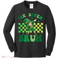 Six Seven Bruh St Patricks Day 6-7 Meme 67 Kids Long Sleeve Shirt thumb 0