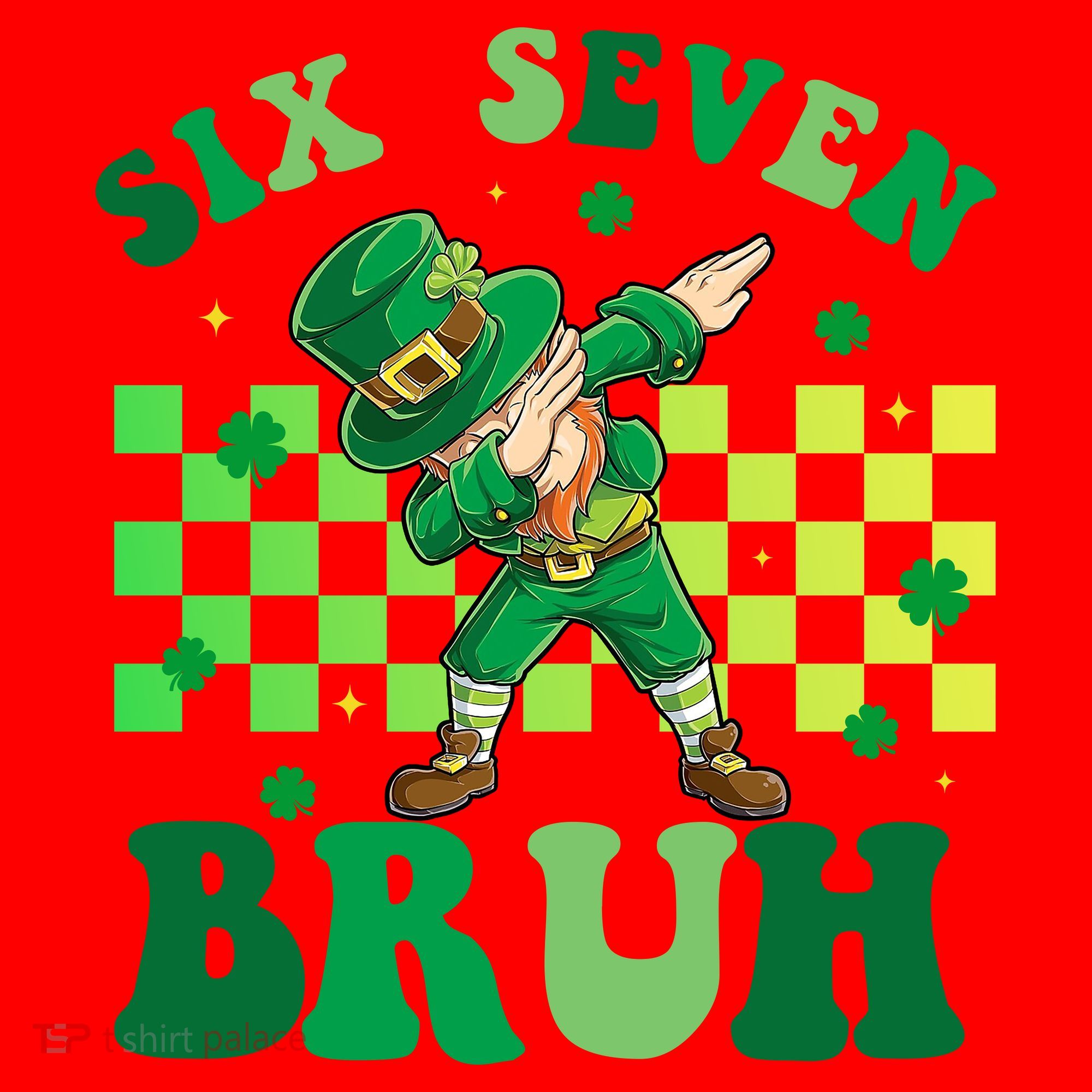 Six Seven Bruh St Patricks Day 6-7 Meme 67 Santa Hat