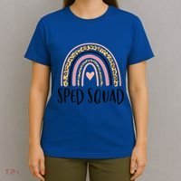 Sped Squad Boho Rainbow Teacher Special Education Cool Gift T-Shirt thumb 4