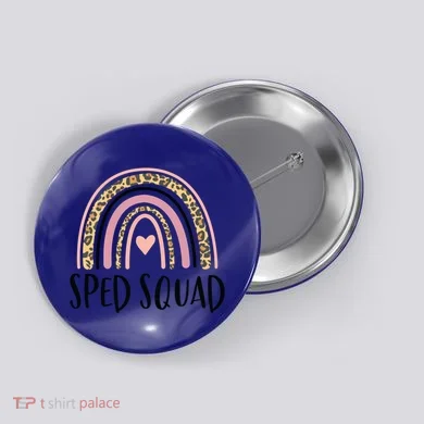 Sped Squad Boho Rainbow Teacher Special Education Cool Gift Button