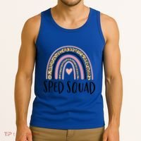 Sped Squad Boho Rainbow Teacher Special Education Cool Gift Tank Top thumb 3