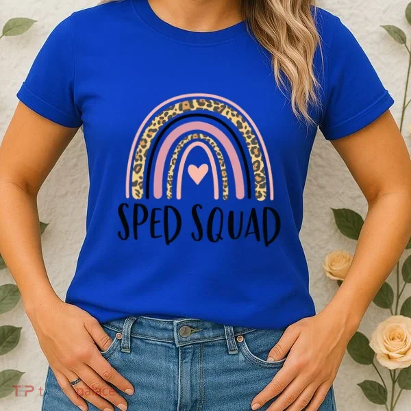 Sped Squad Boho Rainbow Teacher Special Education Cool Gift Women's T-Shirt
