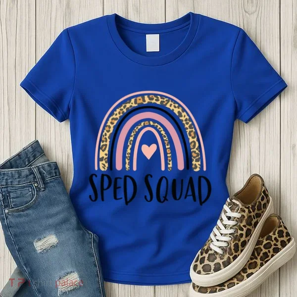 Sped Squad Boho Rainbow Teacher Special Education Cool Gift Women's T-Shirt