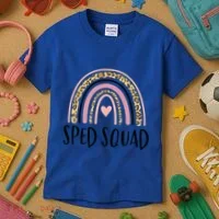 Sped Squad Boho Rainbow Teacher Special Education Cool Gift Kids T-Shirt thumb 3
