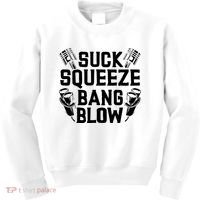 Suck Squeeze Bang Blow Funny Mechanic Kids Sweatshirt thumb 0