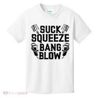 Suck Squeeze Bang Blow Funny Mechanic Kids T-Shirt thumb 0