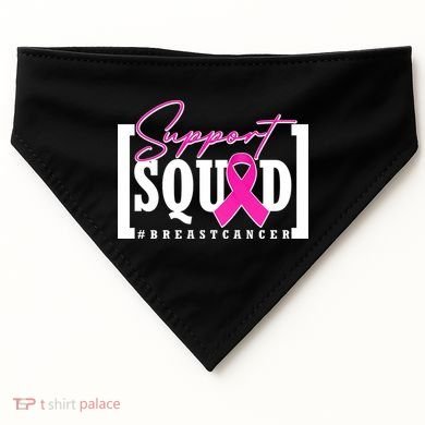 Support Squad #Breast Cancer Awareness Warrior USA-Made Doggie Bandana