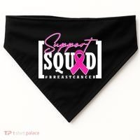 Support Squad #Breast Cancer Awareness Warrior USA-Made Doggie Bandana thumb 0