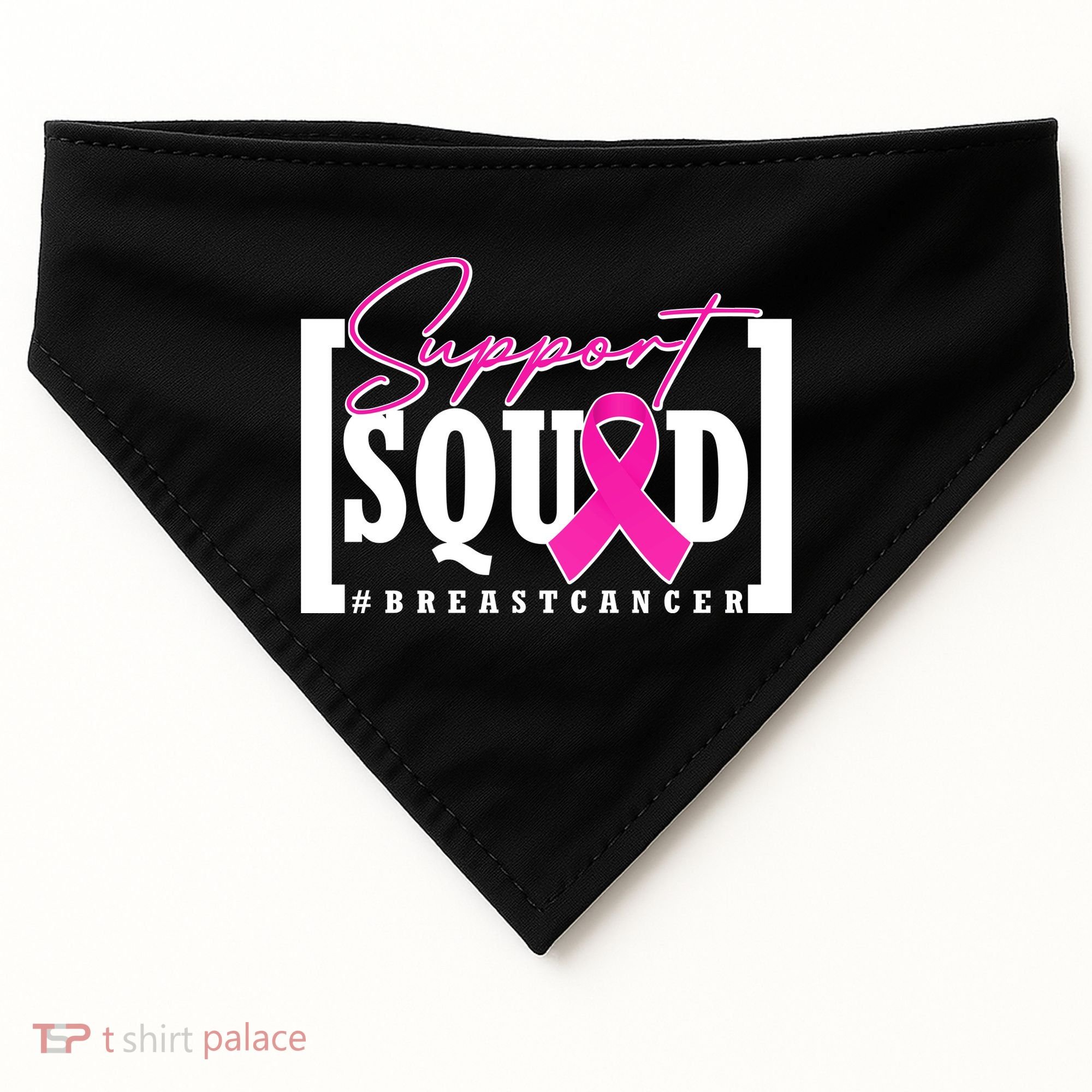Support Squad #Breast Cancer Awareness Warrior USA-Made Doggie Bandana