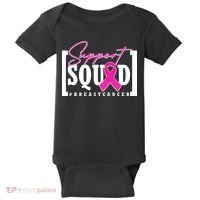 Support Squad #Breast Cancer Awareness Warrior Baby Bodysuit thumb 0