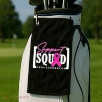 Support Squad #Breast Cancer Awareness Warrior Golf Towel thumb 2