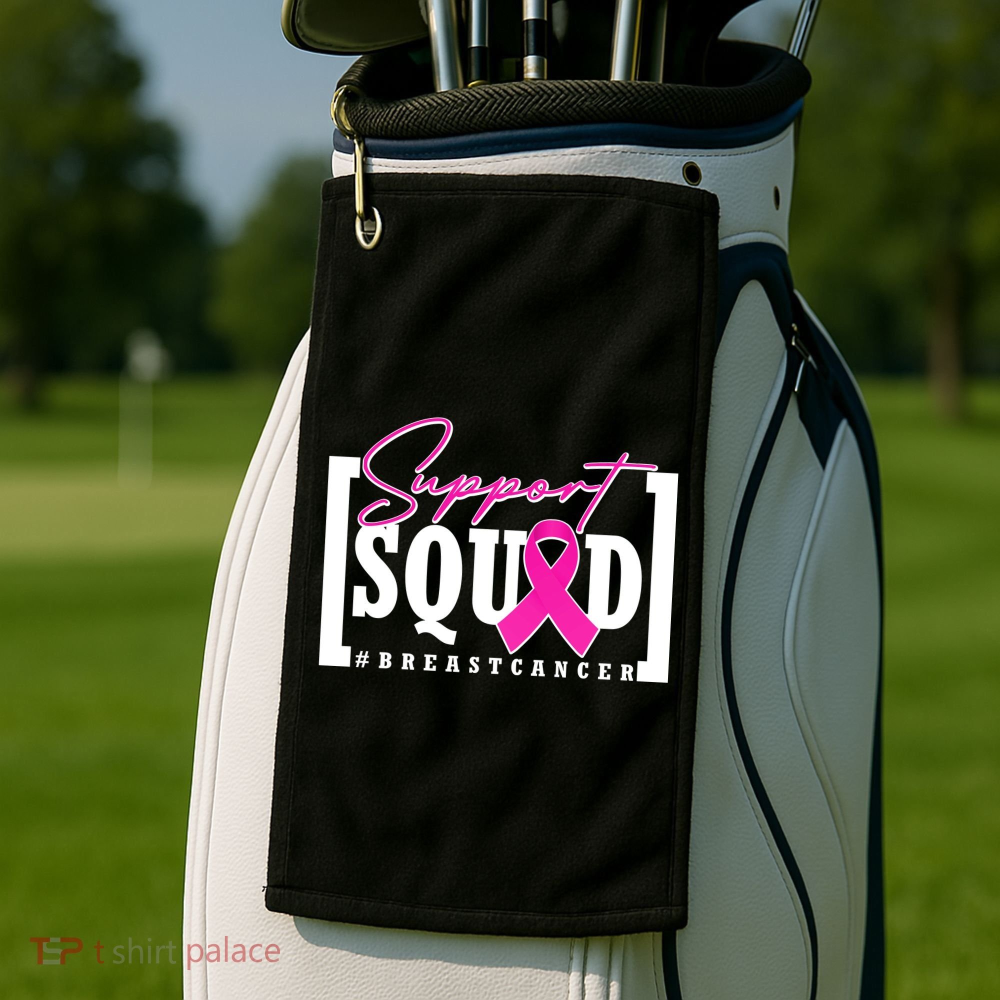 Support Squad #Breast Cancer Awareness Warrior Golf Towel