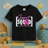 Support Squad #Breast Cancer Awareness Warrior Toddler T-Shirt thumb 3