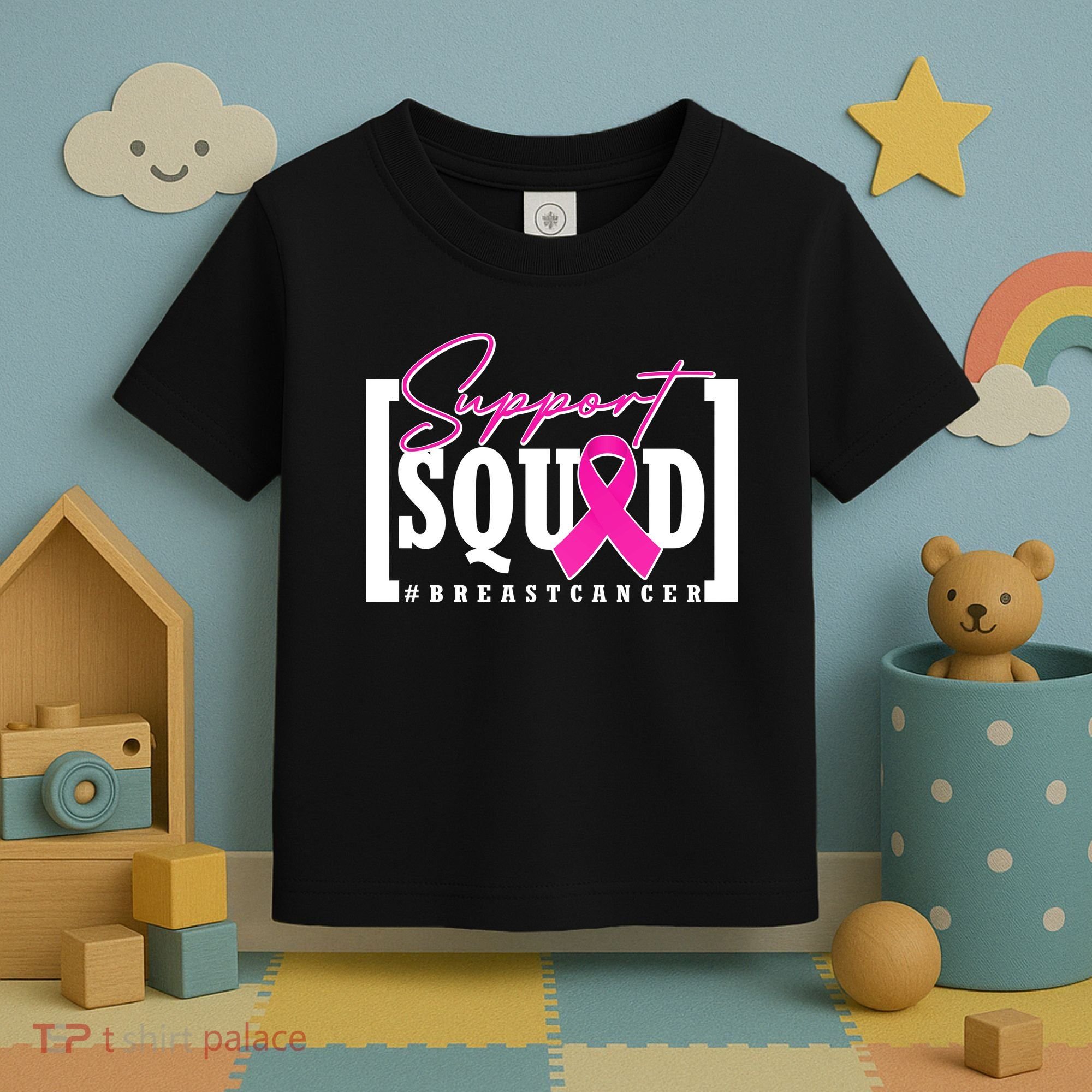 Support Squad #Breast Cancer Awareness Warrior Toddler T-Shirt