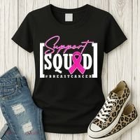 Support Squad #Breast Cancer Awareness Warrior Women's T-Shirt thumb 3