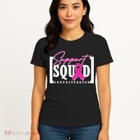 Support Squad #Breast Cancer Awareness Warrior Women's T-Shirt thumb 4