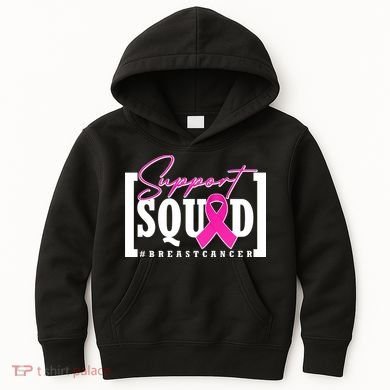 Support Squad #Breast Cancer Awareness Warrior Kids Hoodie
